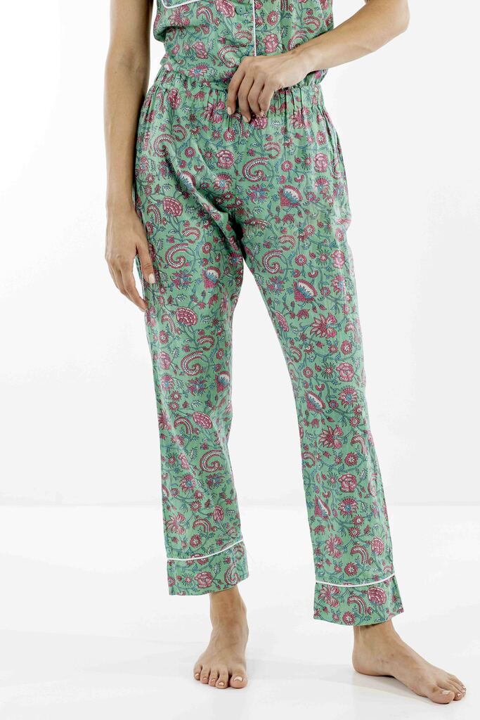 Green Short Top/Long Bottom PJs