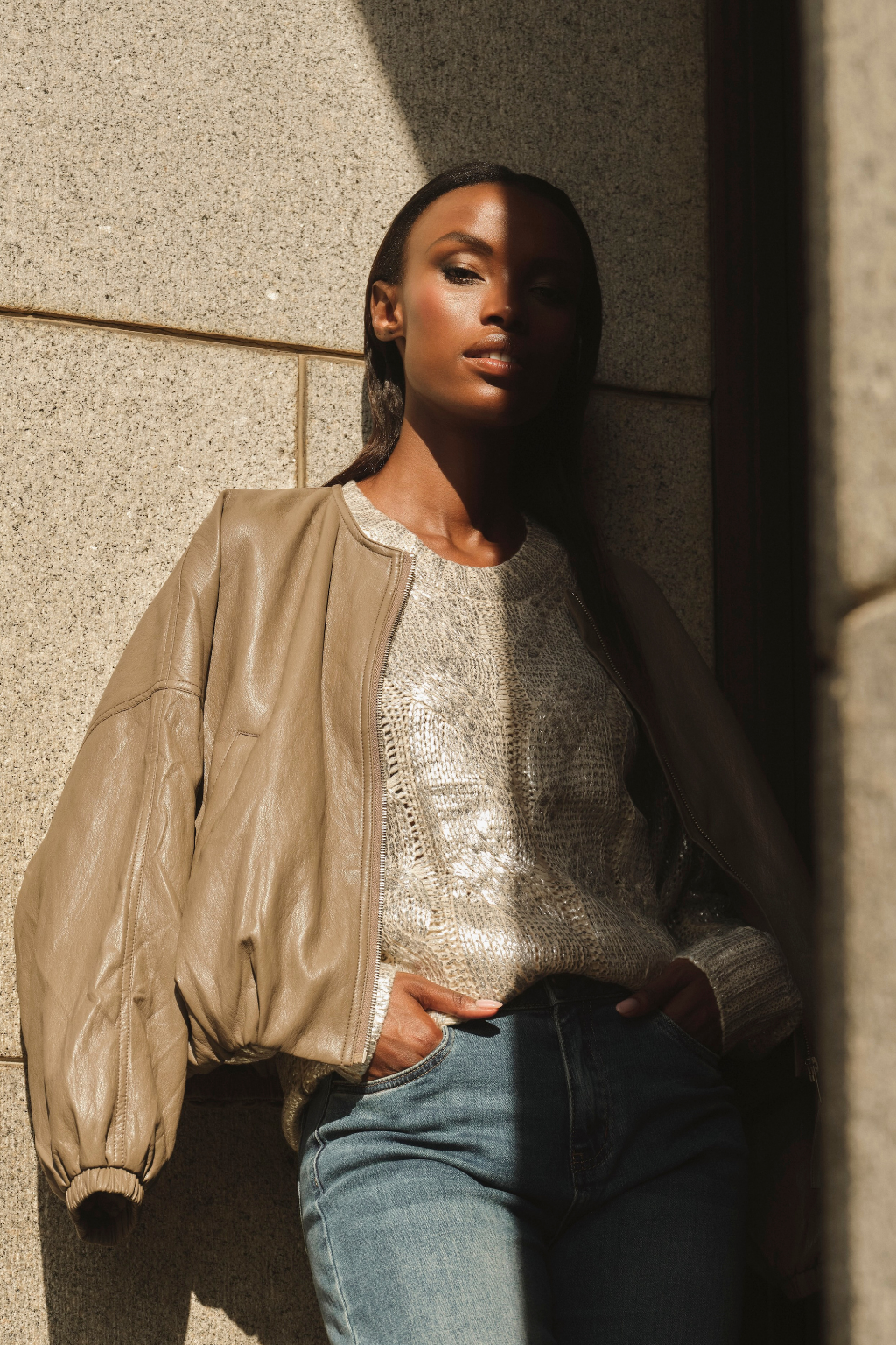 Mocha Pleather Jacket