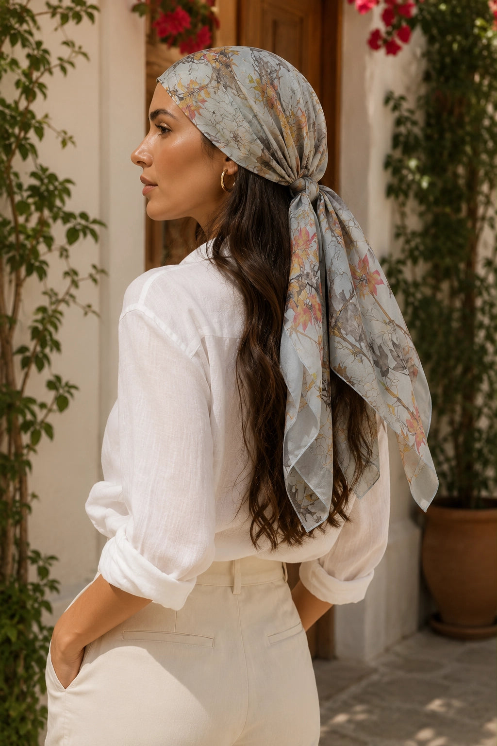 Autumn Leaves Silk Scarf