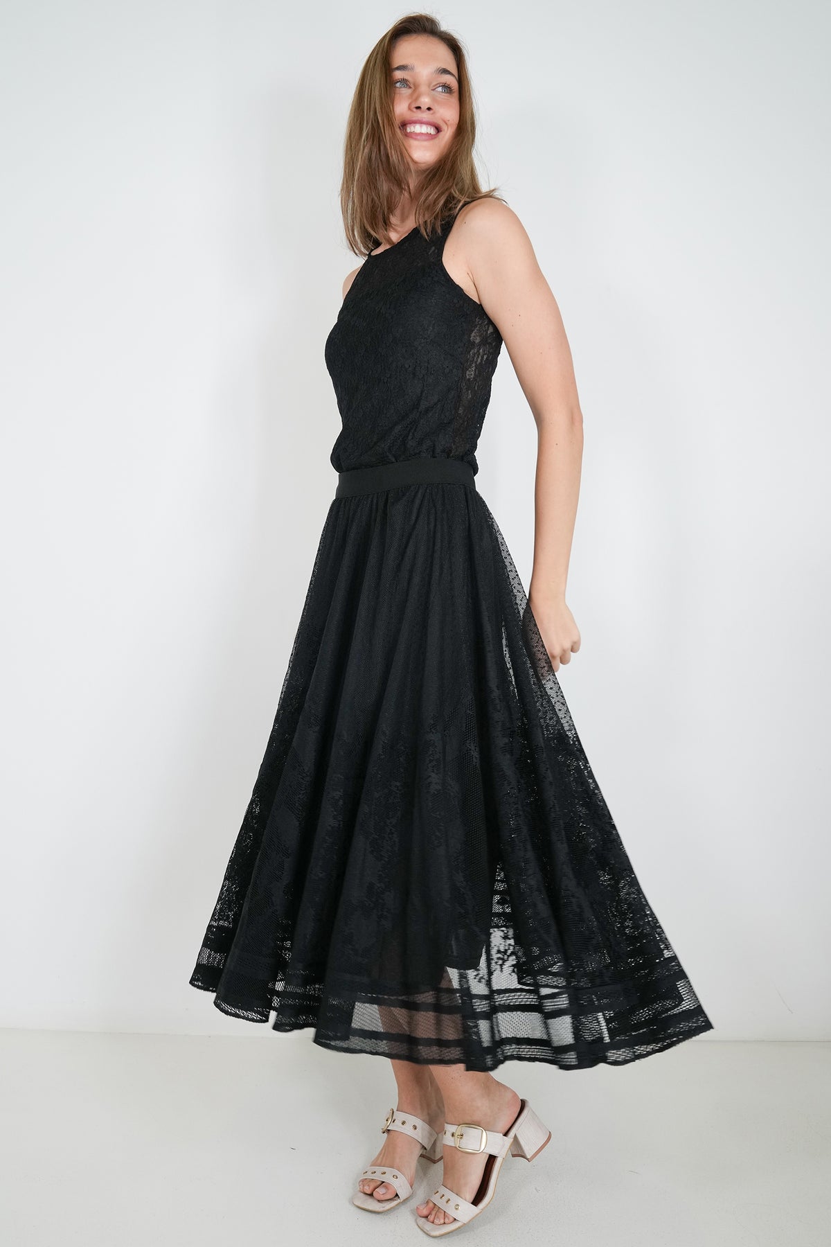 Black Lace Natalie Skirt