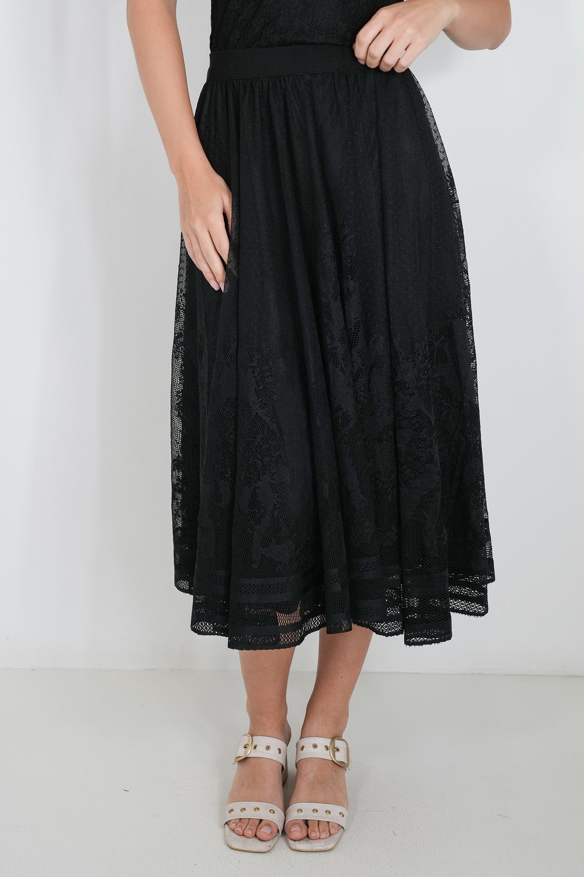 Black Lace Natalie Skirt