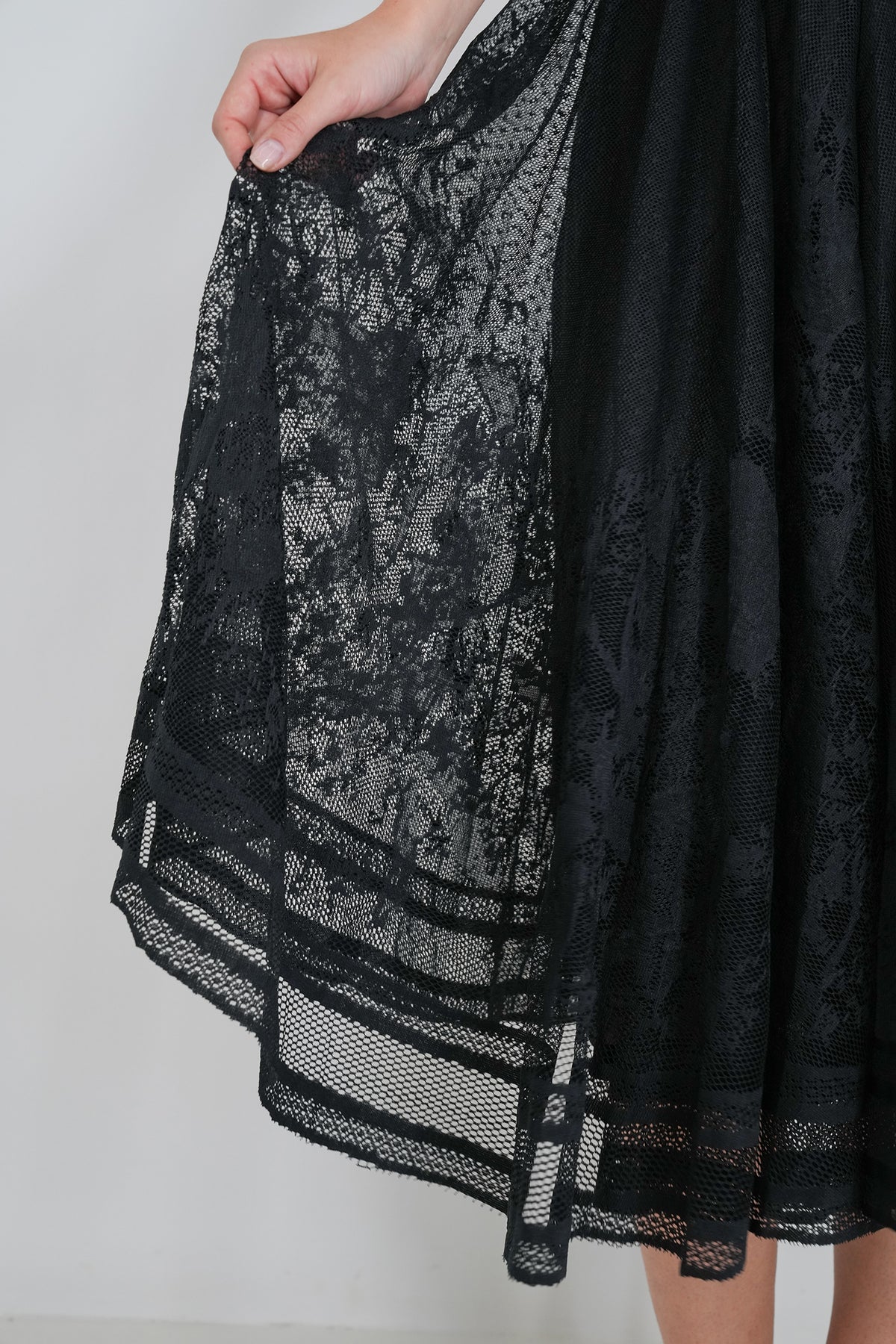 Black Lace Natalie Skirt