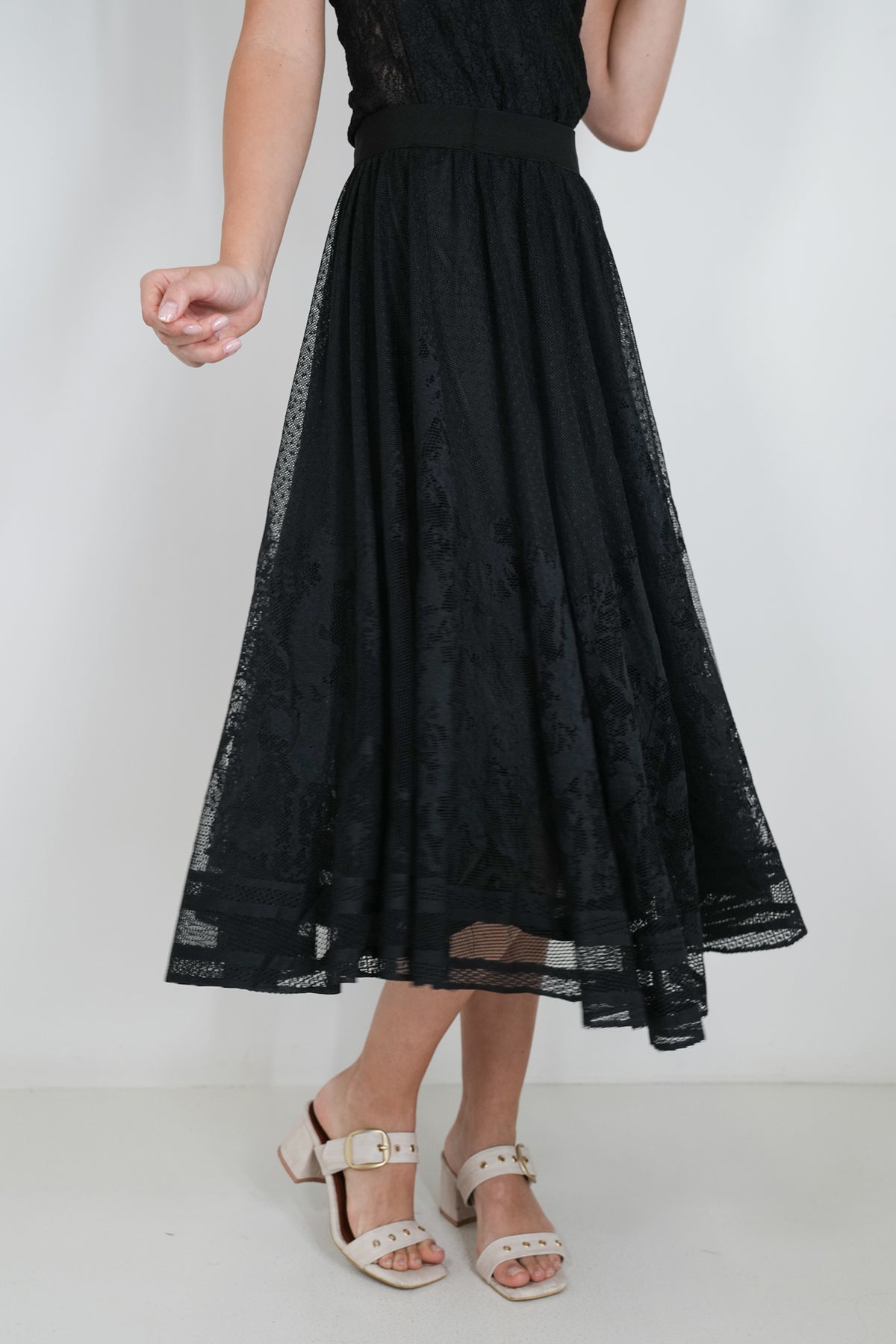 Black Lace Natalie Skirt