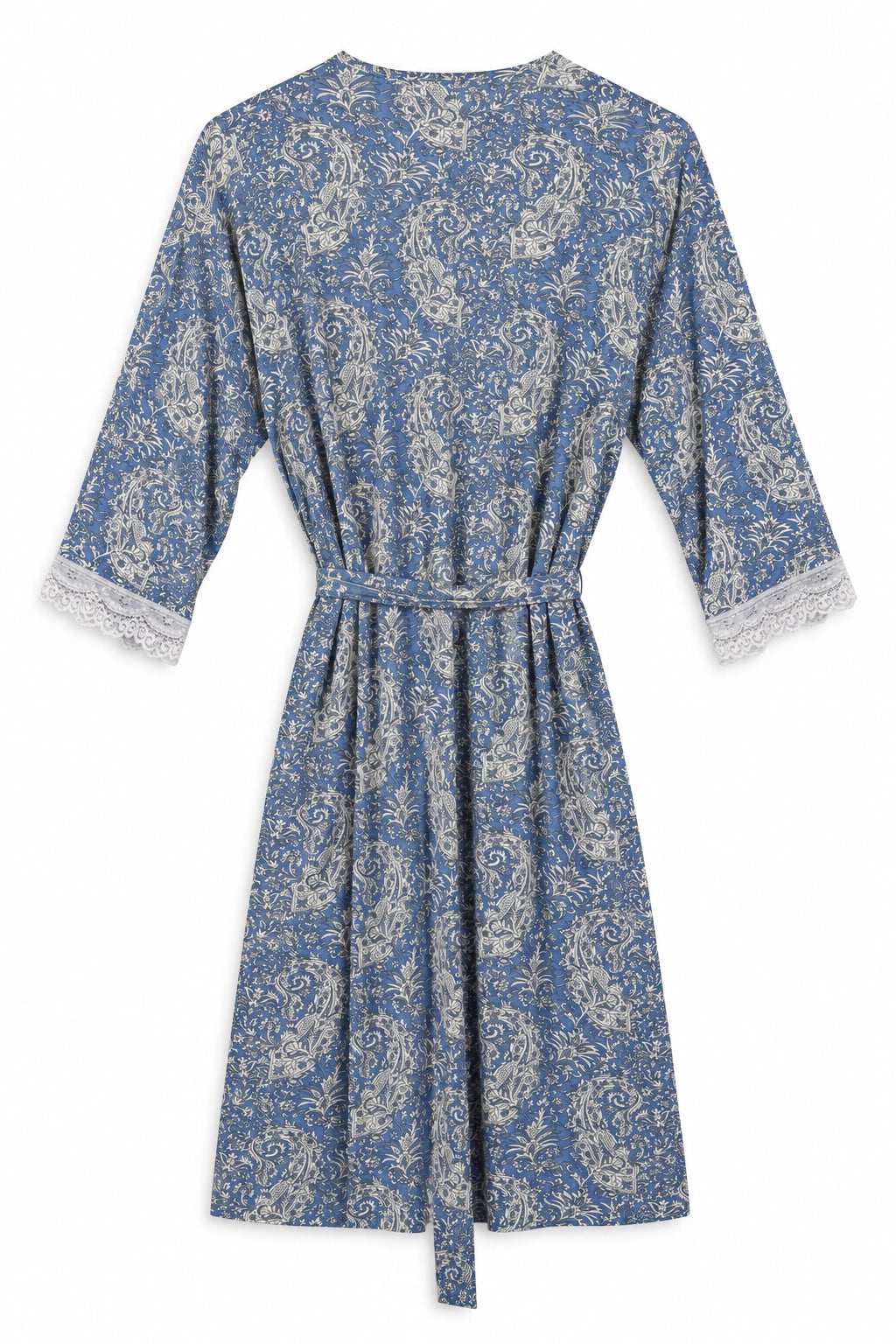 Blue Printed Cotton Gown