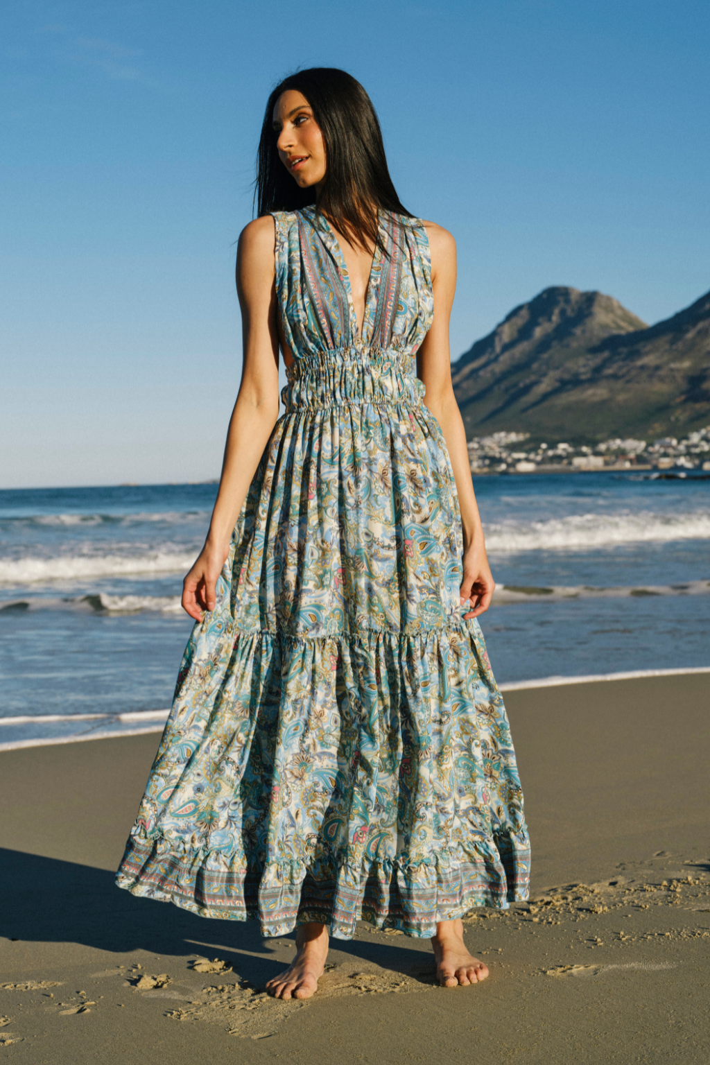 Blue and Aqua Terry Dress