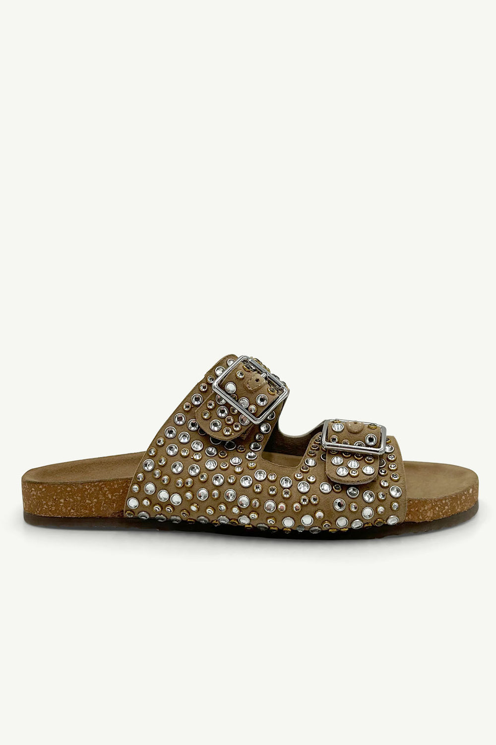 Julz Cayman Beige Silver Beads Sandal