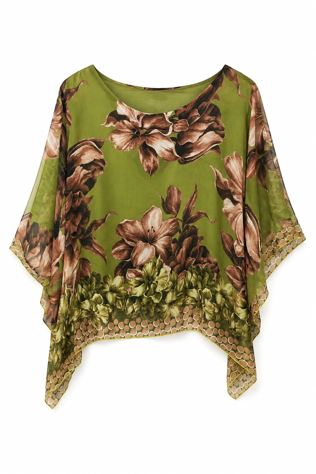 Chartreuse Bella Silk Poncho