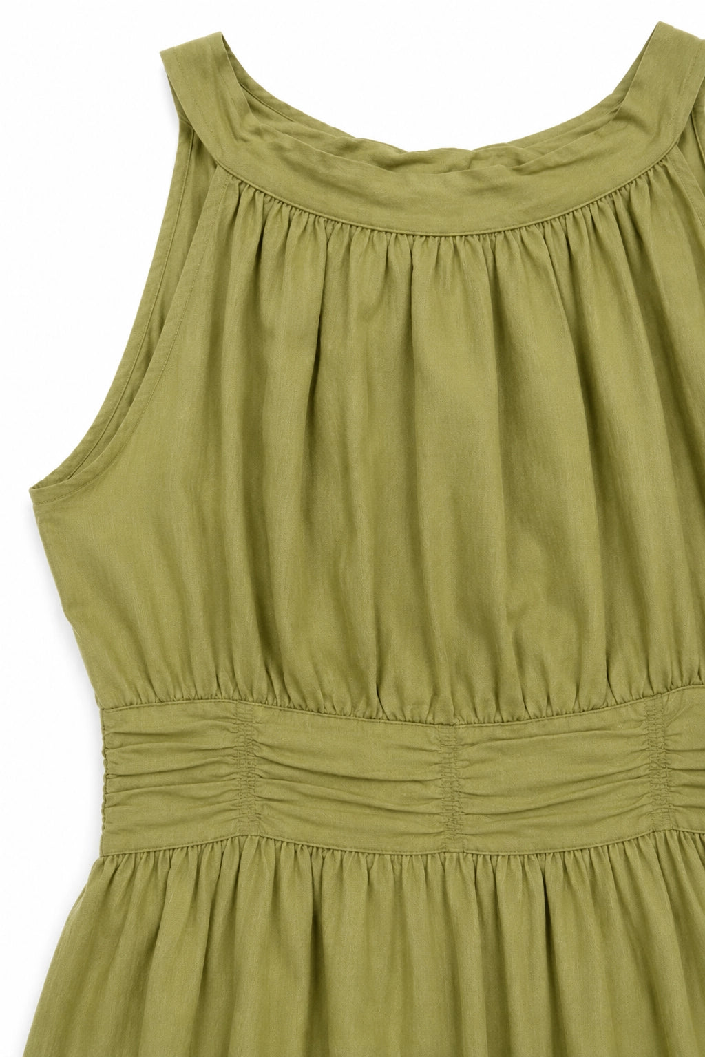 Chartreuse Cotton Halterneck Dress