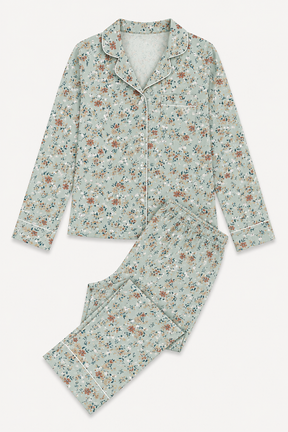 Tiny Sage Floral Long Sleeve PJ