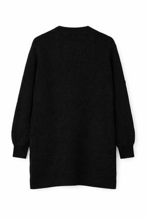 Black Floral Sleeve Cardigan