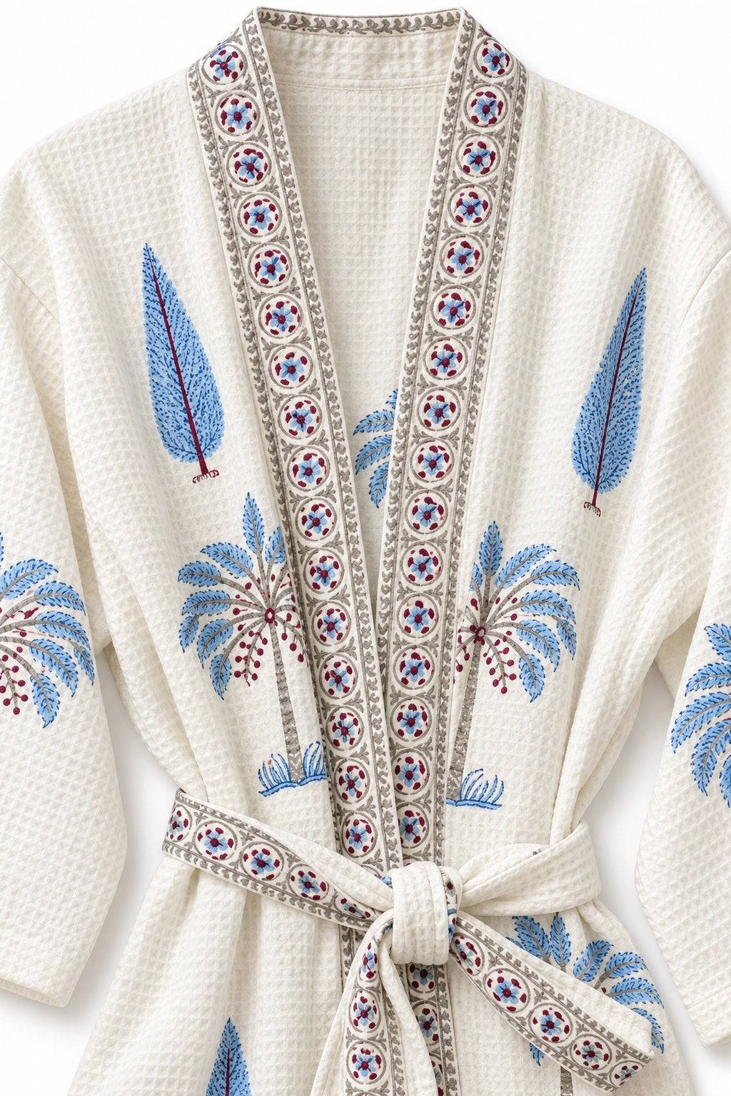 Blue Printed Cotton Gown