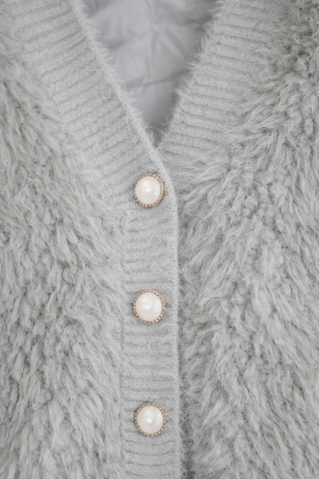 Grey Fur Cardigan