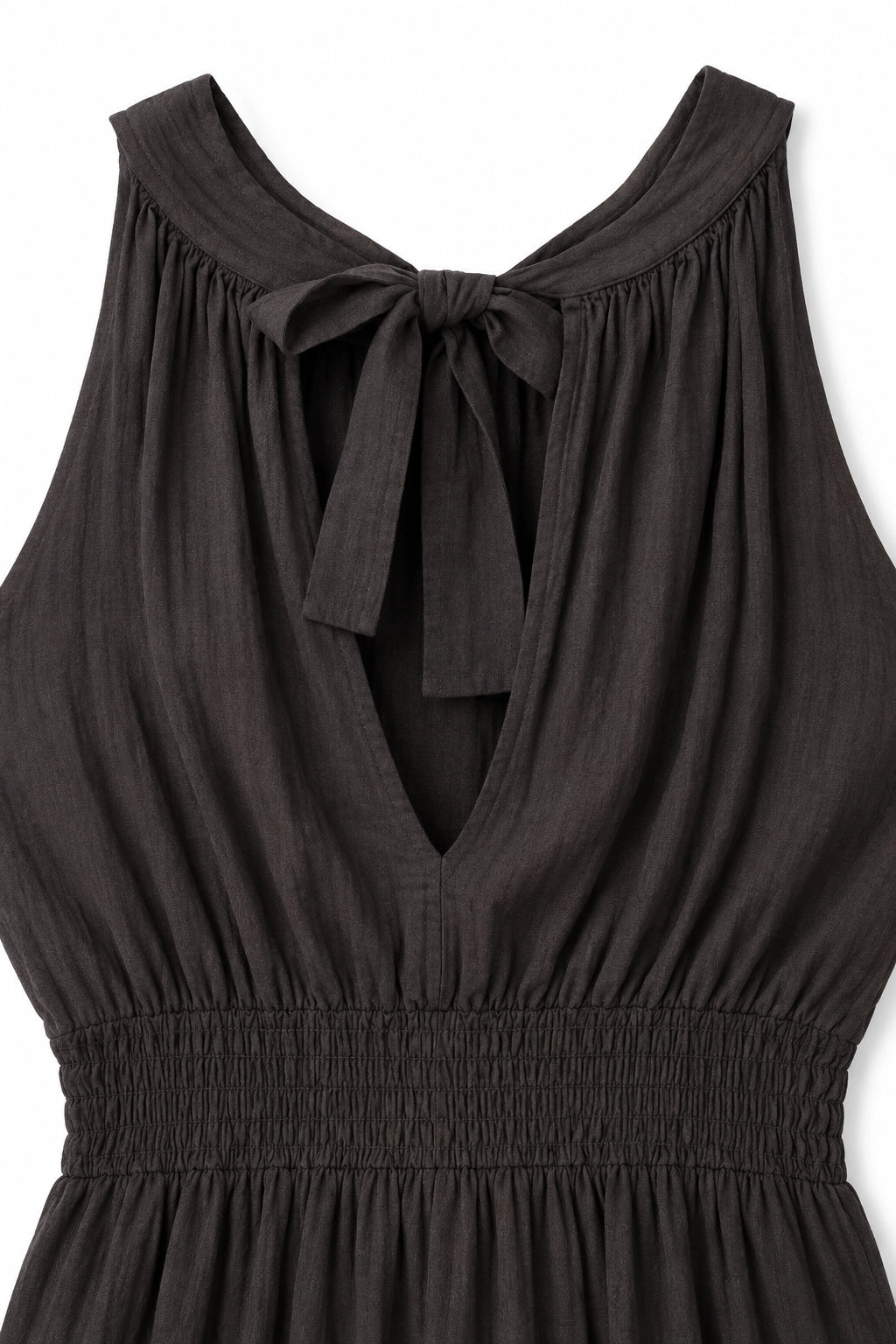 Chocolate Cotton Halterneck Dress
