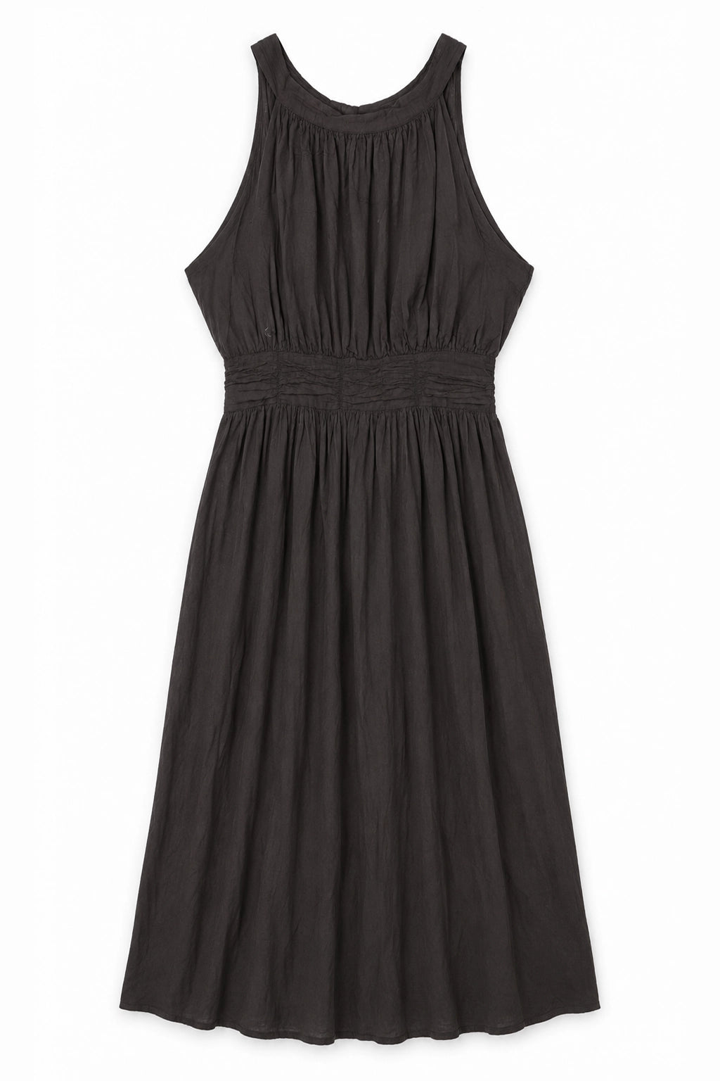 Chocolate Cotton Halterneck Dress