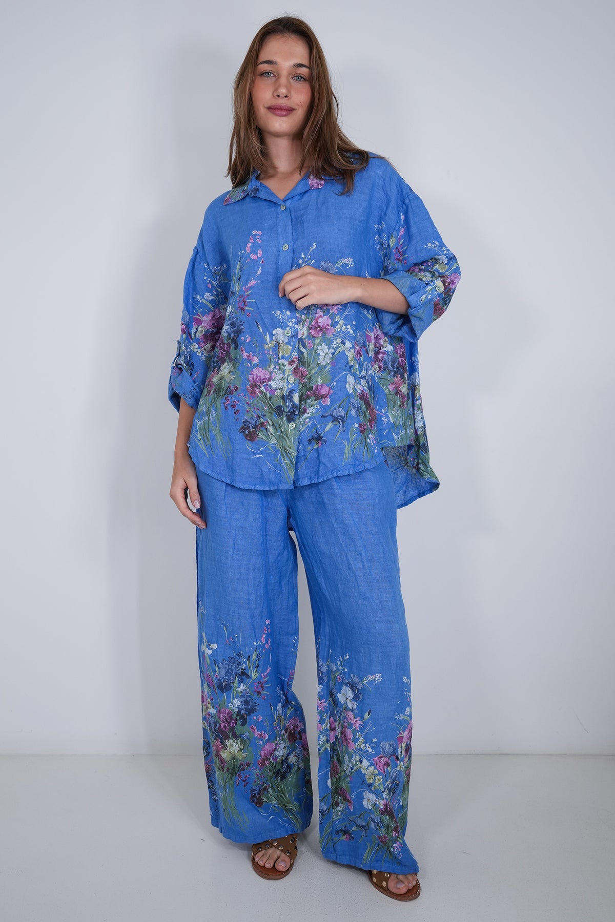 Cobalt Claire Linen Shirt