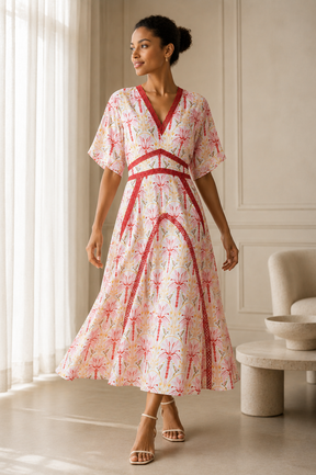 Coral Darcy Dress