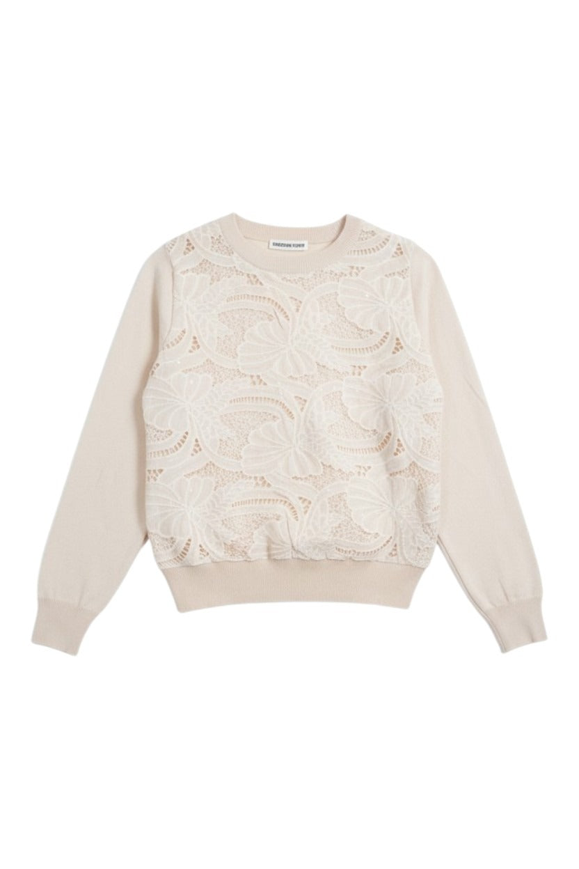 Cream Lace Jumper 