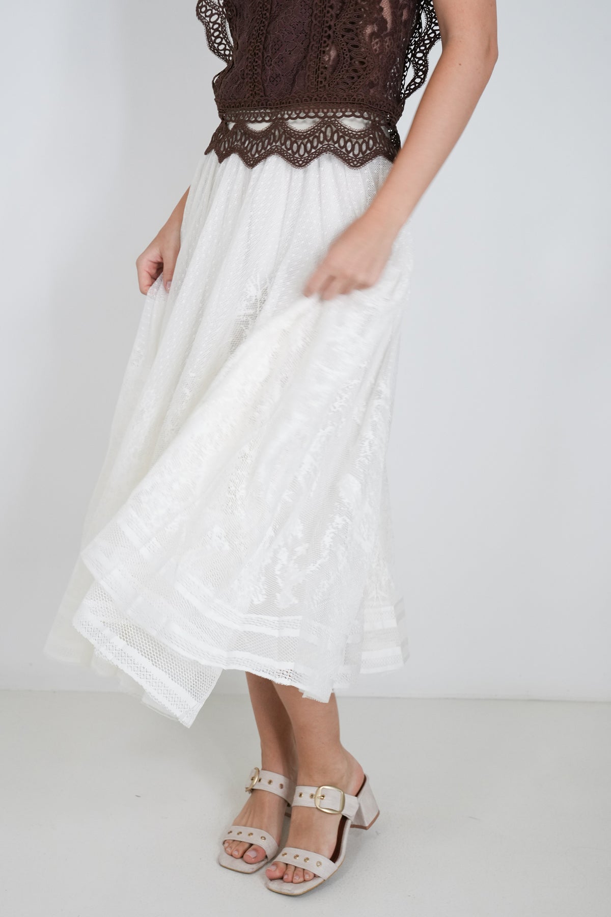 Cream Lace Natalie Skirt
