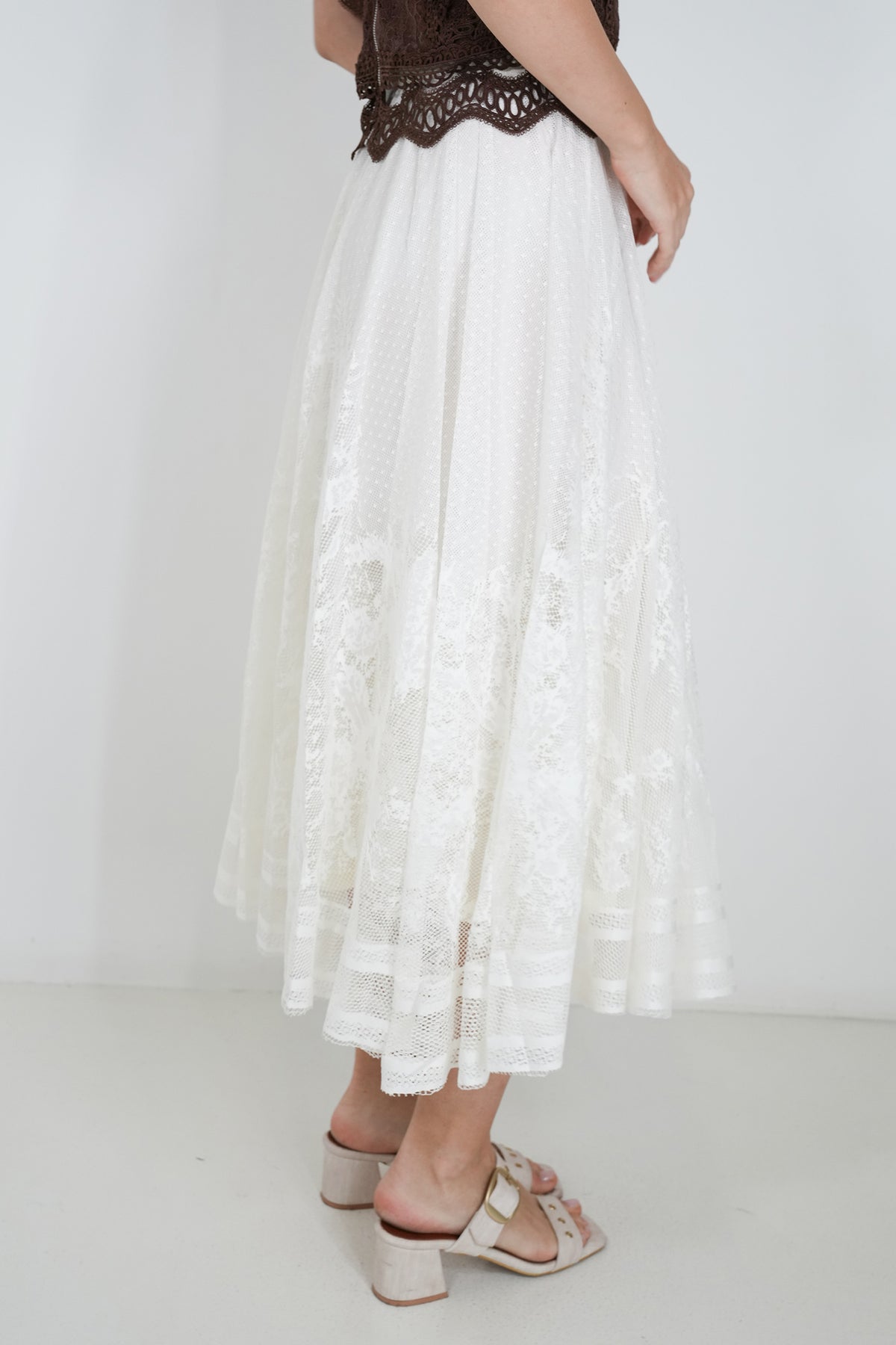 Cream Lace Natalie Skirt