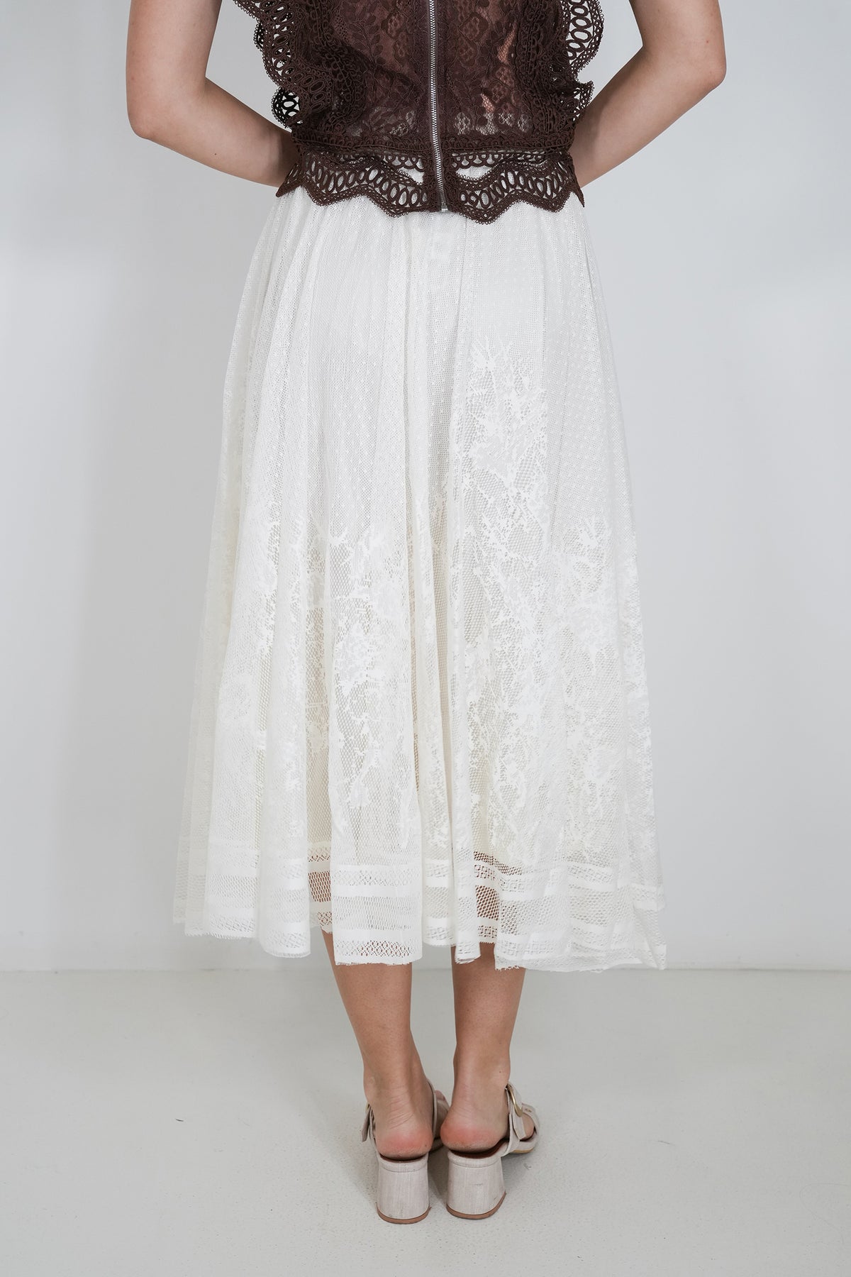 Cream Lace Natalie Skirt