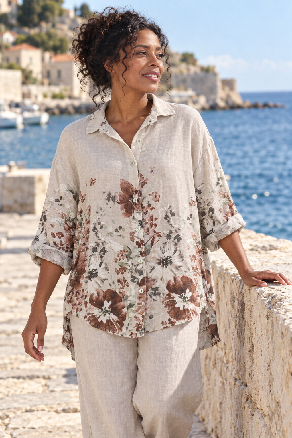 Cream Maria Linen Shirt