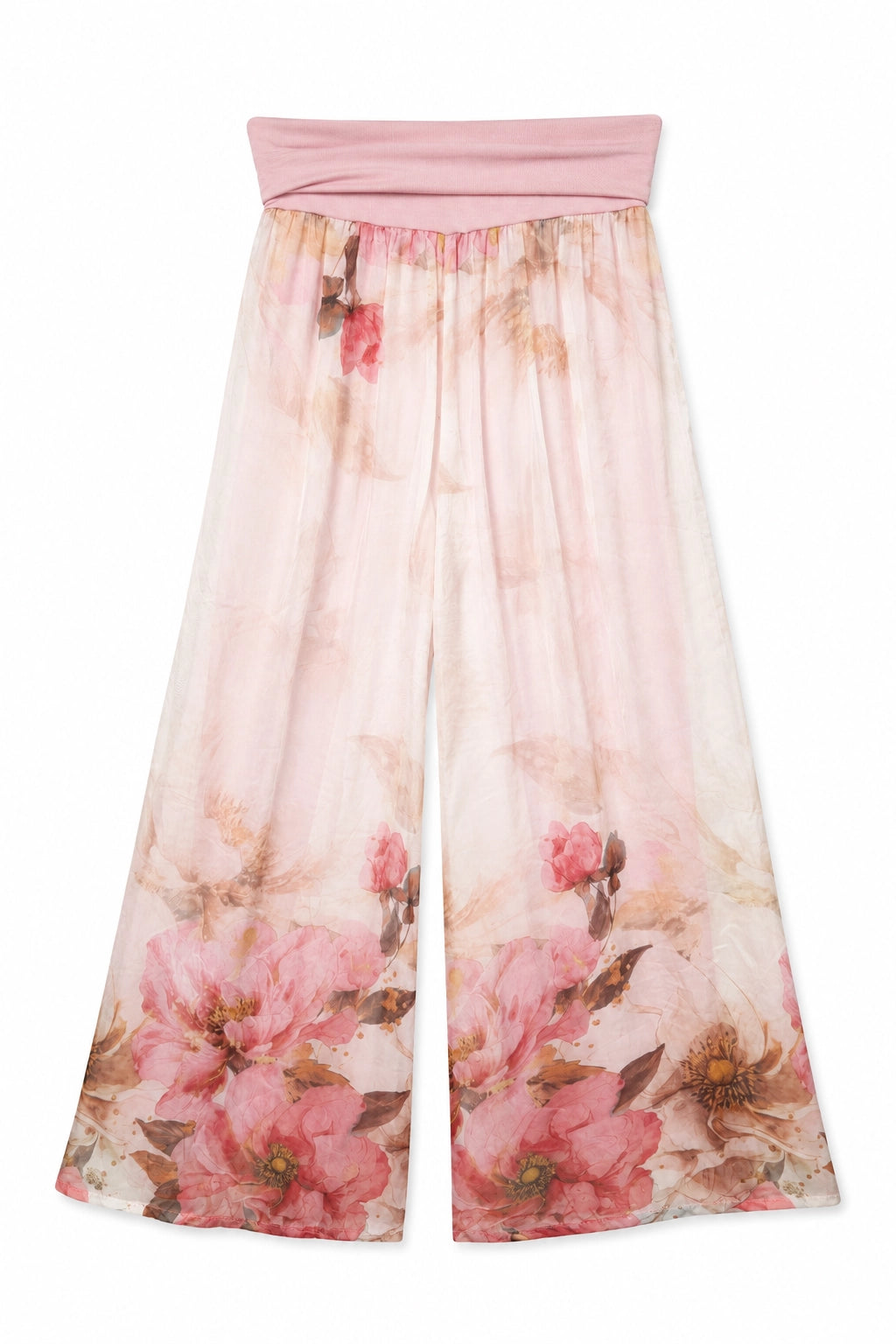 Cream and Blush Savanna Silk Pant