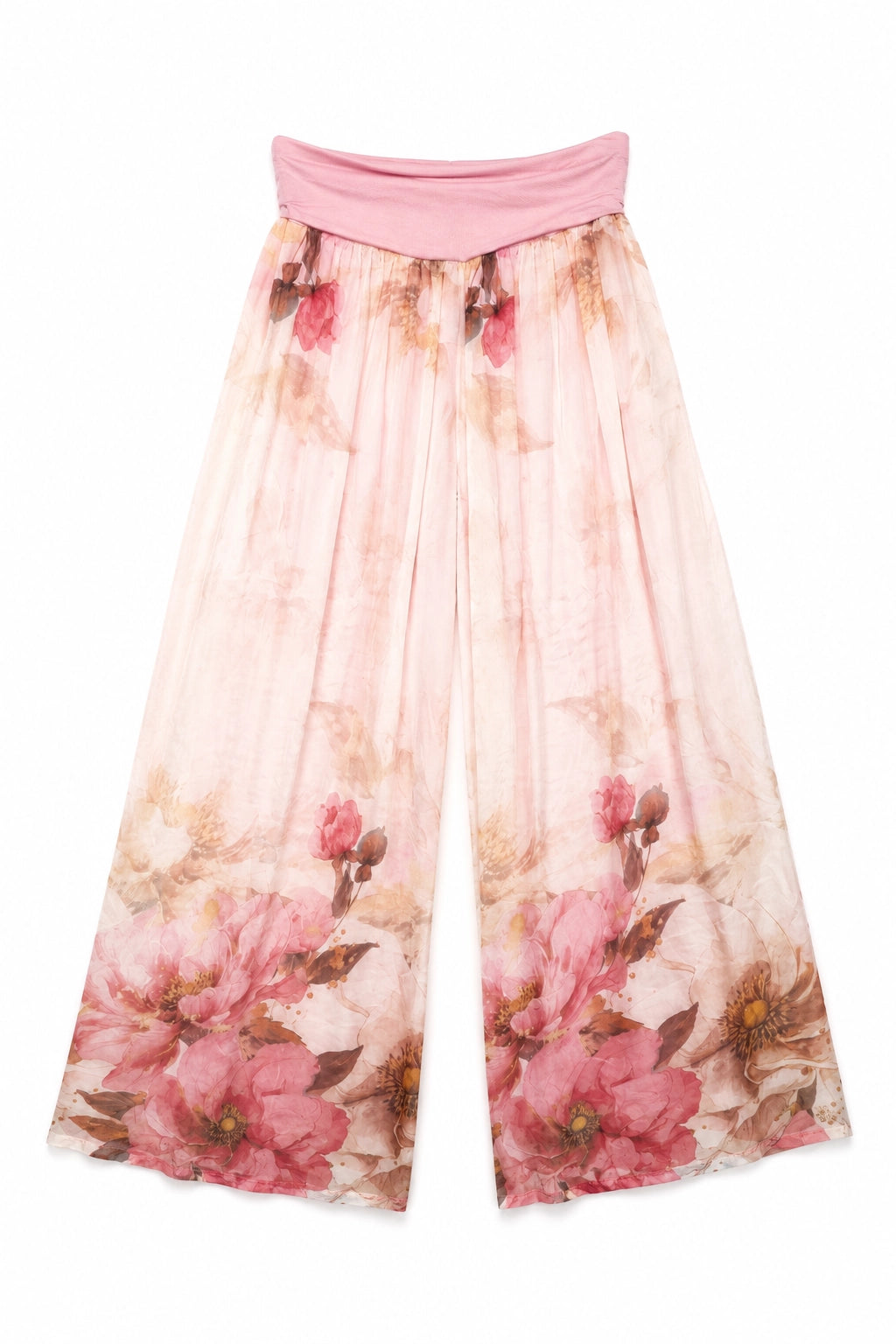 Cream and Blush Savanna Silk Pant
