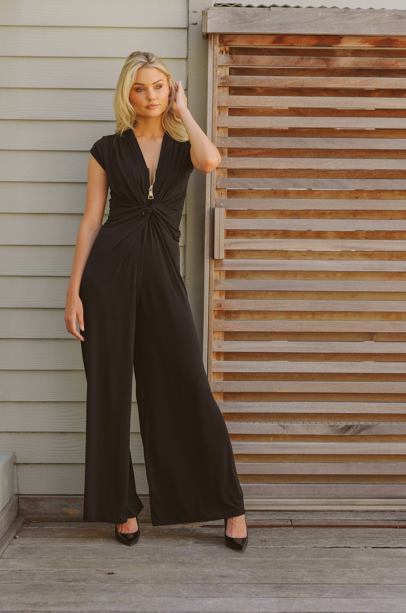 Black Zip Jumpsuit