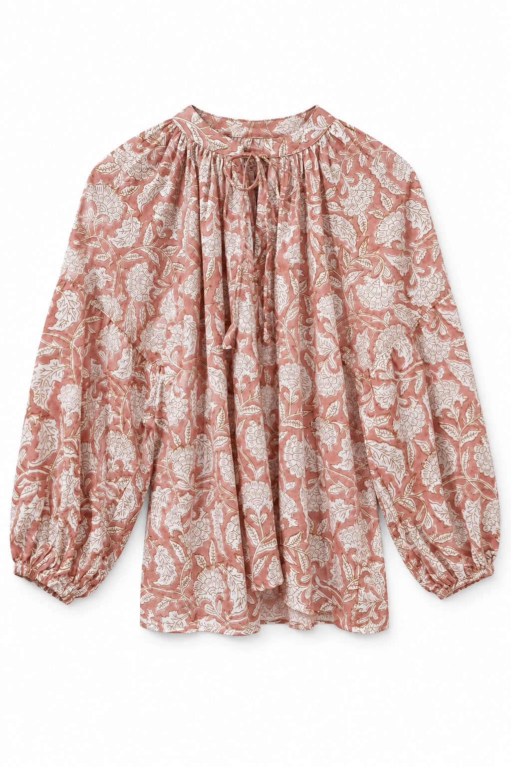 Blush Printed Cotton Blouse
