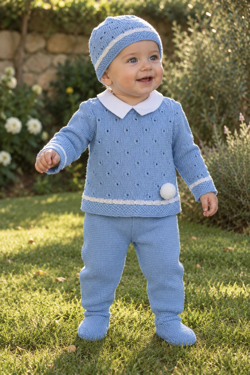 Dusty Blue Peter Knit Set