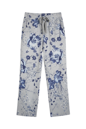 Grey Floral Autumn Pant