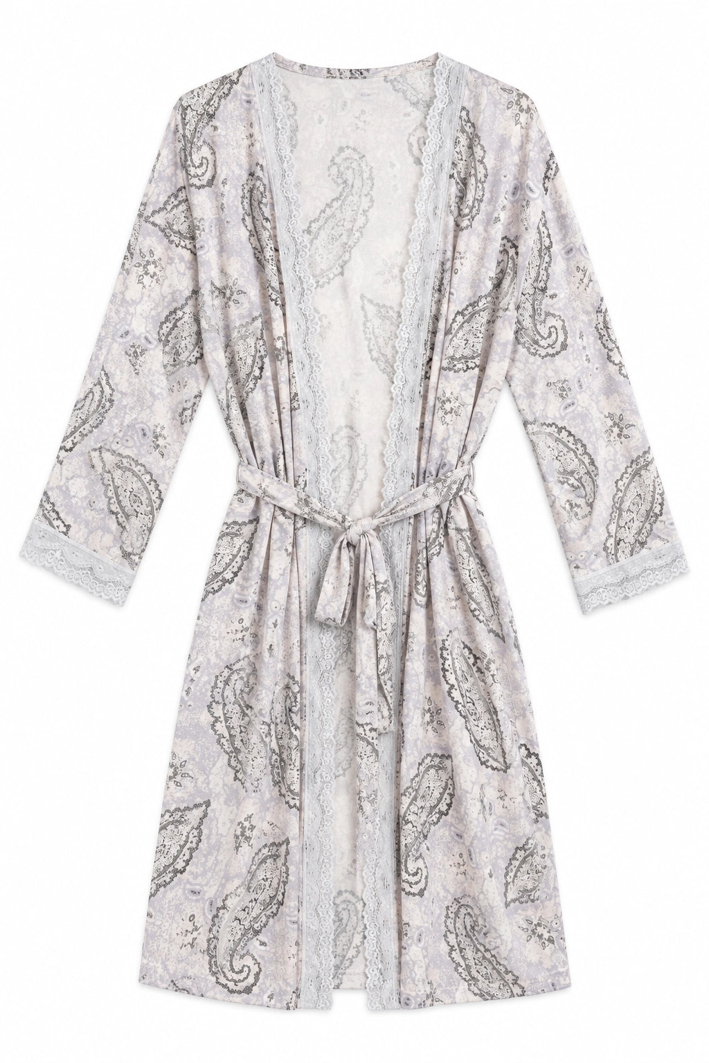 Grey Printed Cotton Gown