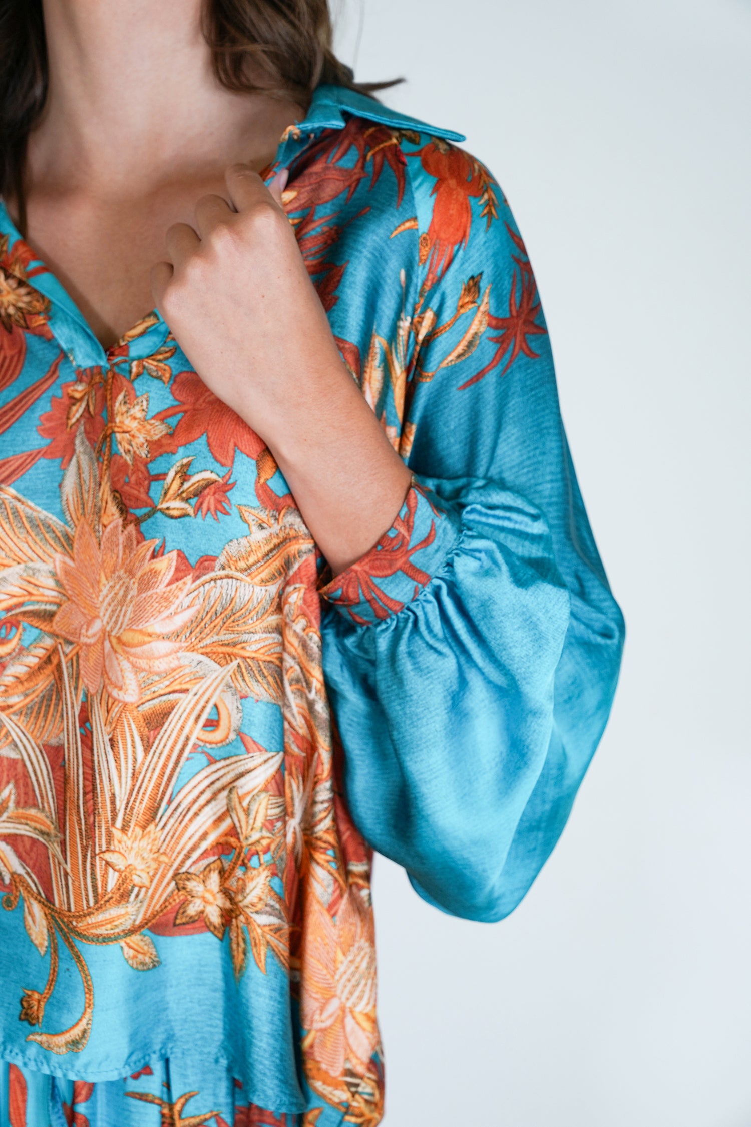 Turquoise Rust Toni Blouse