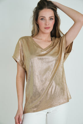 Bronze Metallic Tee