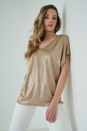 Bronze Metallic Tee