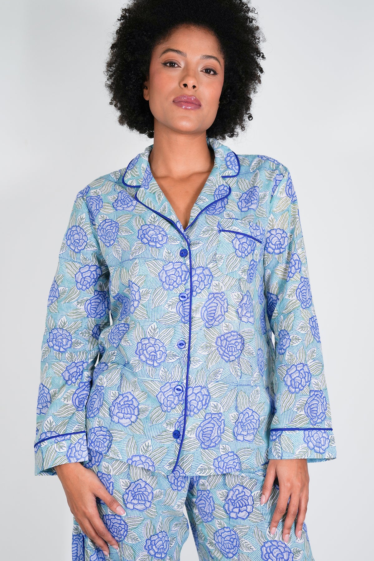 Cobalt Floral Pajamas