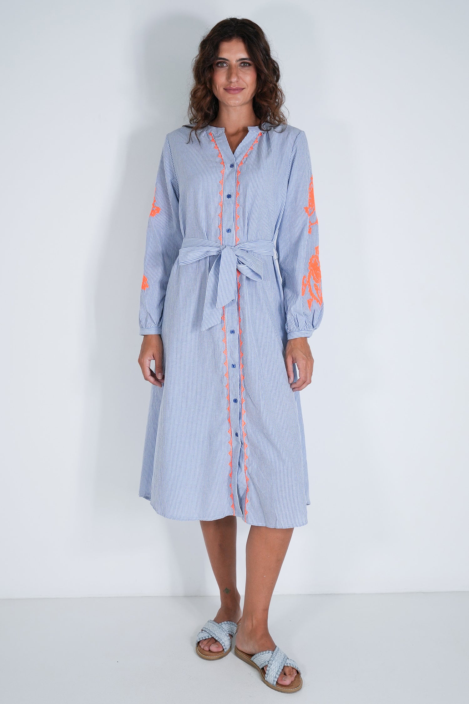 Blue Striped Rylie Dress