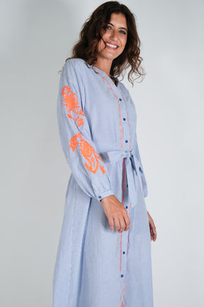 Blue Striped Rylie Dress