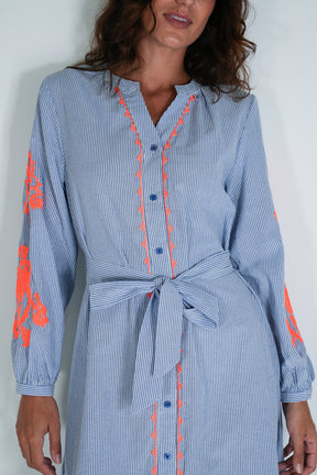 Blue Striped Rylie Dress