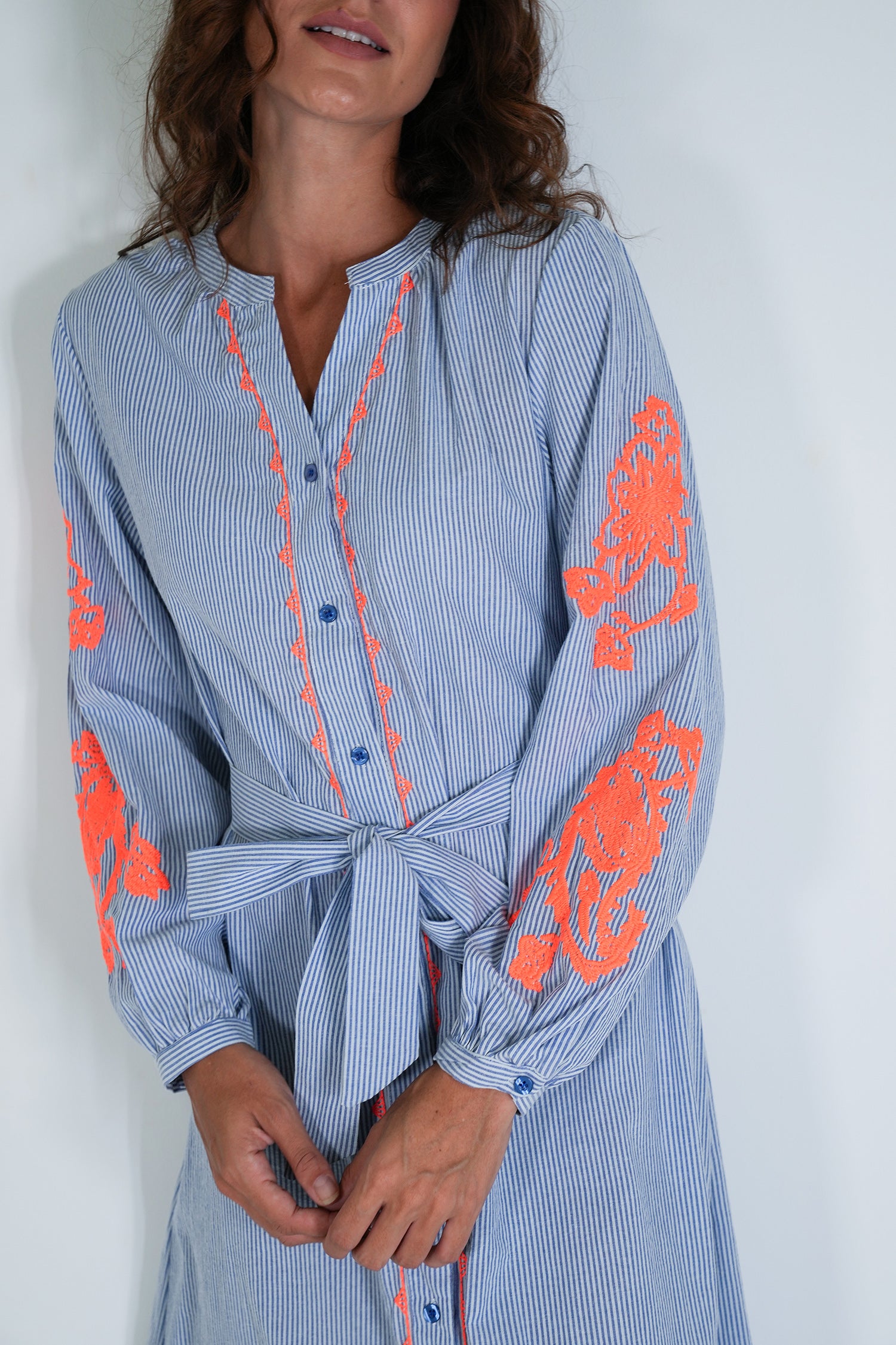 Blue Striped Rylie Dress