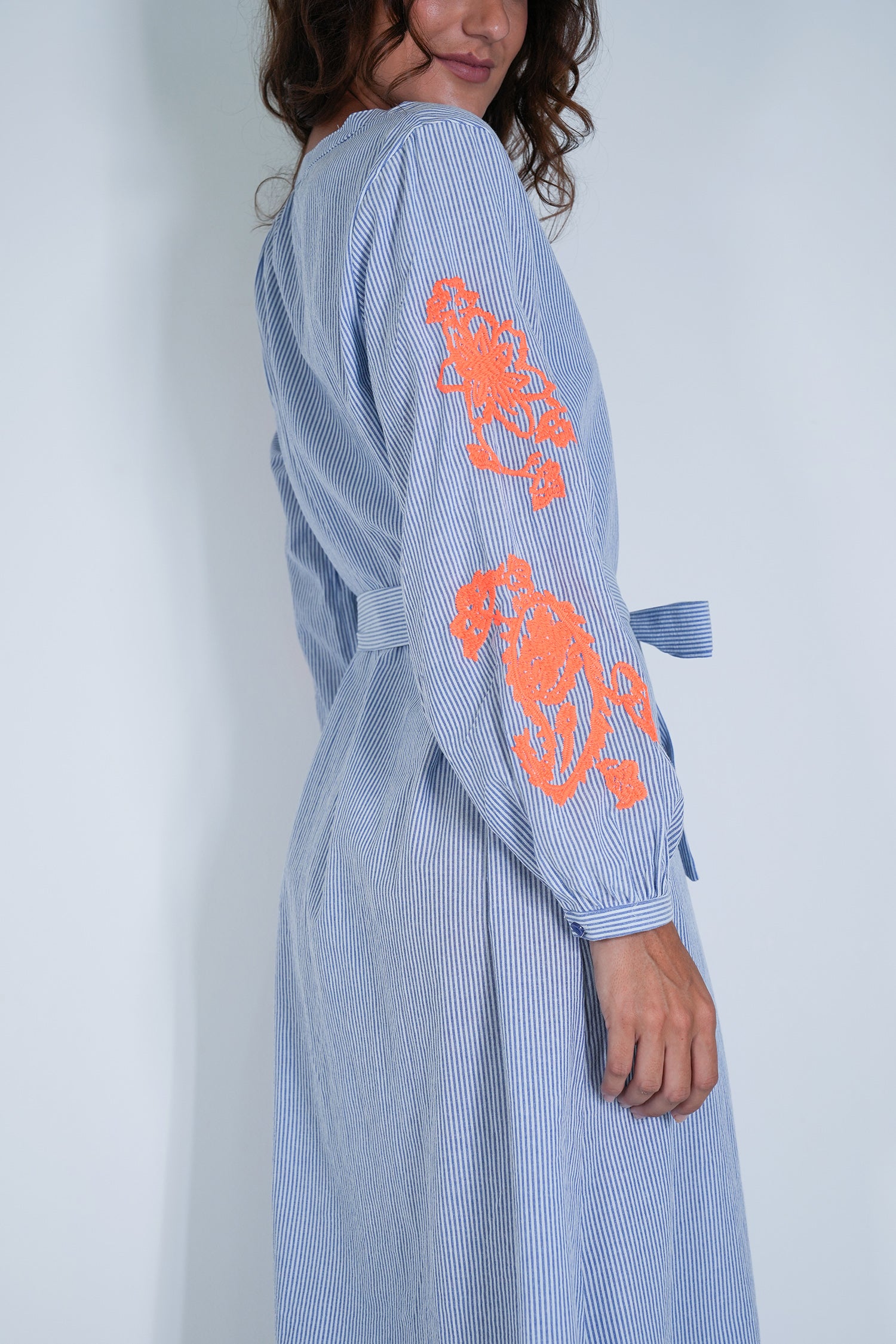 Blue Striped Rylie Dress