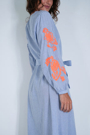 Blue Striped Rylie Dress