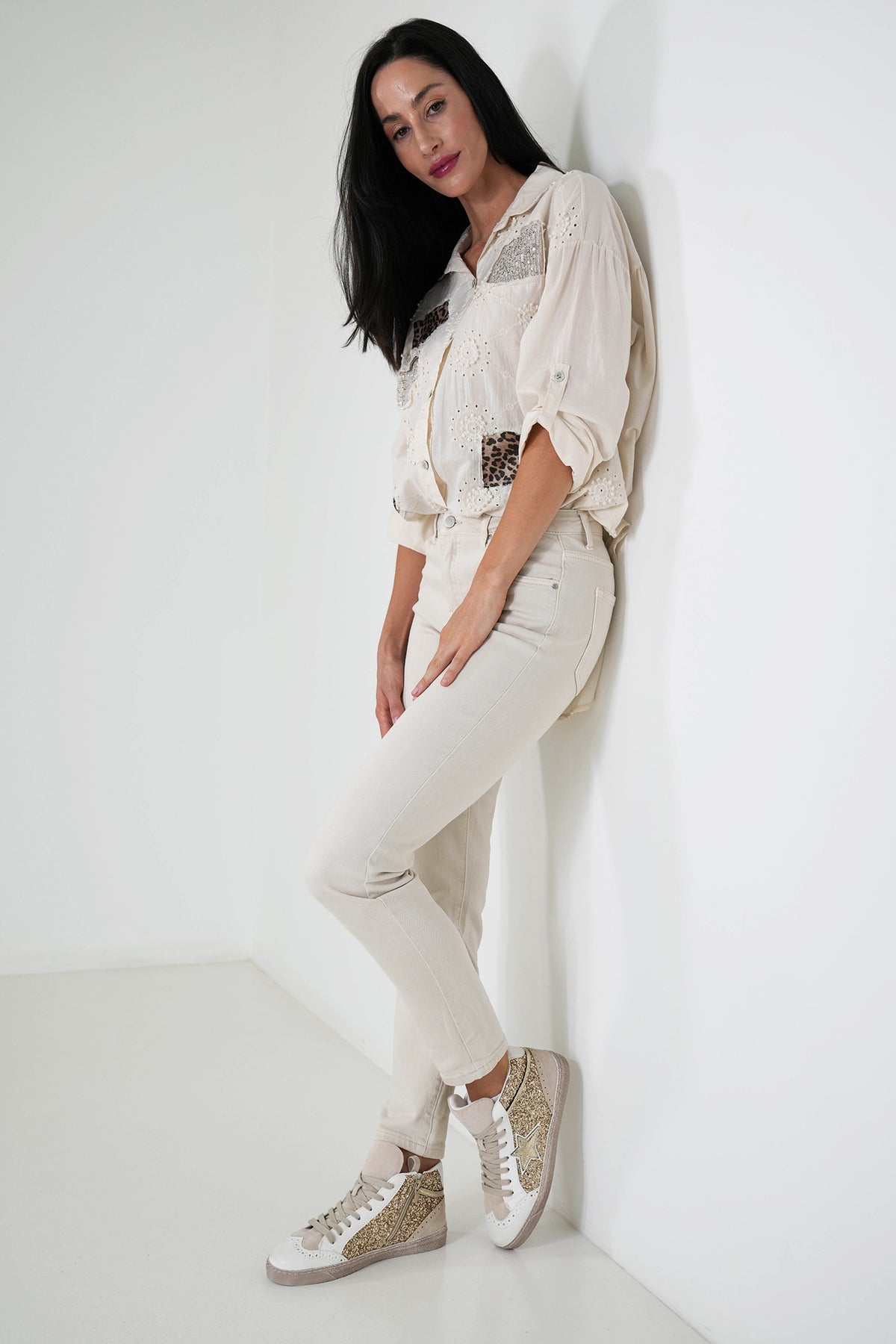 Cream Upstyled Shirt