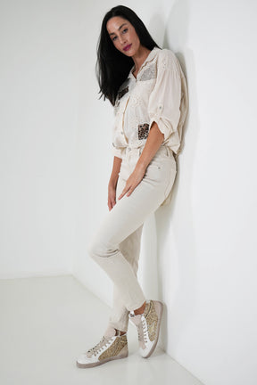 Cream Upstyled Shirt