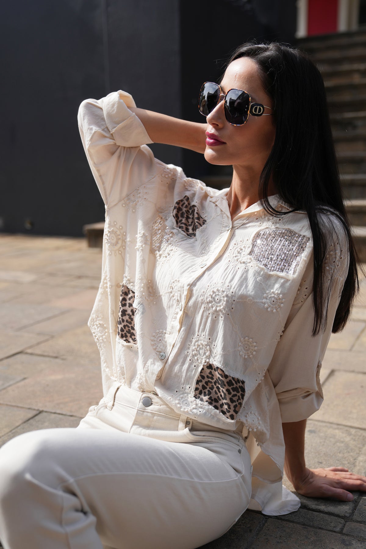 Cream Upstyled Shirt