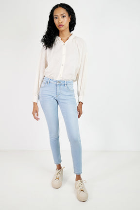 Powder Blue Push-Up Jeans