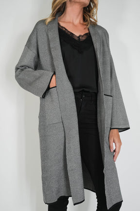 Black Taylor Longer Length Cardigan
