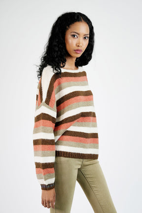 Rust and Chocolate Striped Jumper