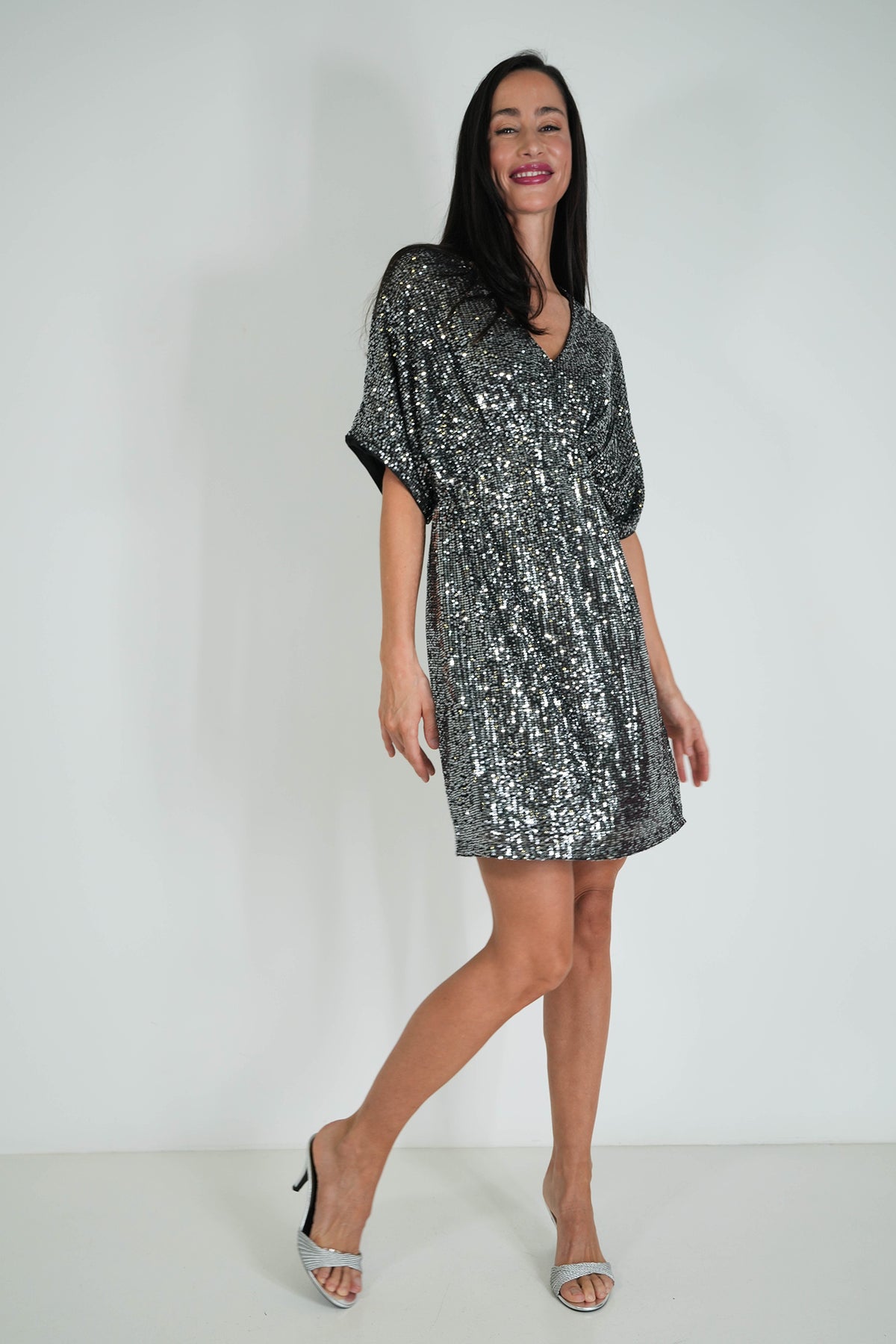 Black Sequin Zaza Dress