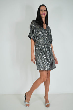 Black Sequin Zaza Dress